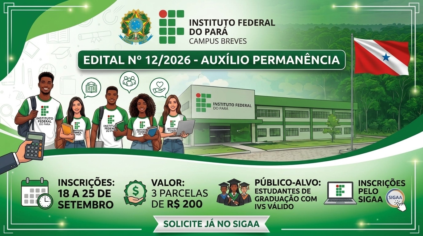 EDITAL INSTITUCIONAL N° 12/2026 - AUXÍLIO PERMANÊNCIA