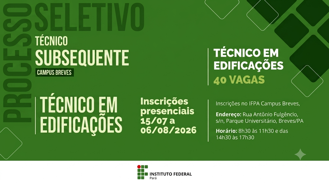 PSE - Técnico Subsequente Edificações 2026 - Breves